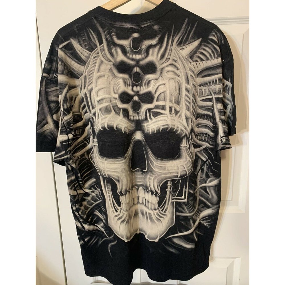Gildan Skull Shirt‎ Mens Black Sz XL